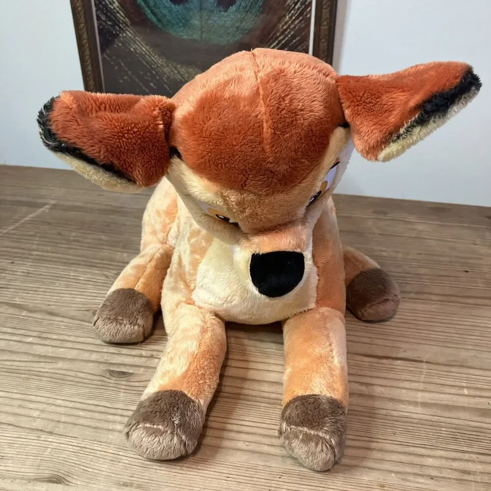 Authentic Disney Store London Exclusive Bambi Clumsy Laying Down Plush Large 13”
